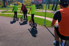 Třída na dopravním hřišti.