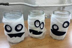 Halloweenské sklenice.