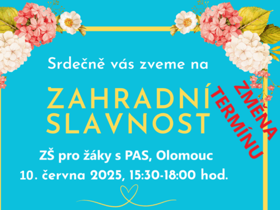 Pozvánka - zahradní slavnost